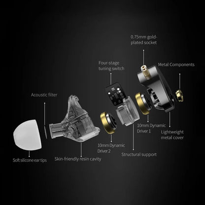 Kz Castor Pro Harman Target with Improved Bass Version IEM